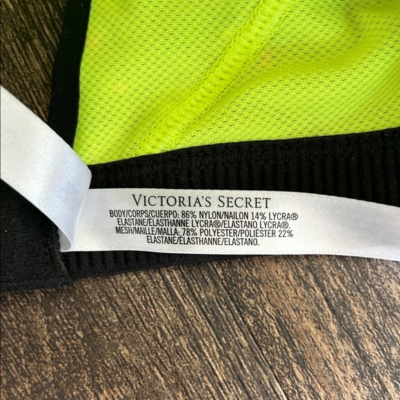 VSX Neon Yellow and Splatter Sports Bra - Picture 4 of 4